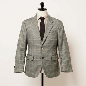 Pal Zileri Loro Piana Sport Coat Mens 42 S Gray Plaid Cashmere Wool Jacket Italy